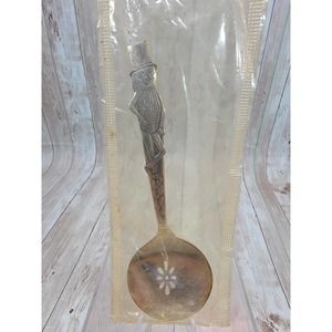 Vintage Mr. Peanut Serving Spoon - Planters Peanuts - Carlton Silver Plate New